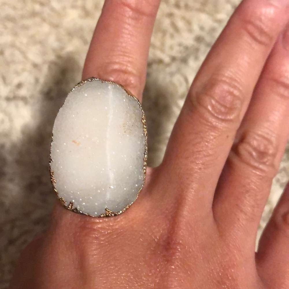 Beautiful Geode Adjustable Ring - image 1